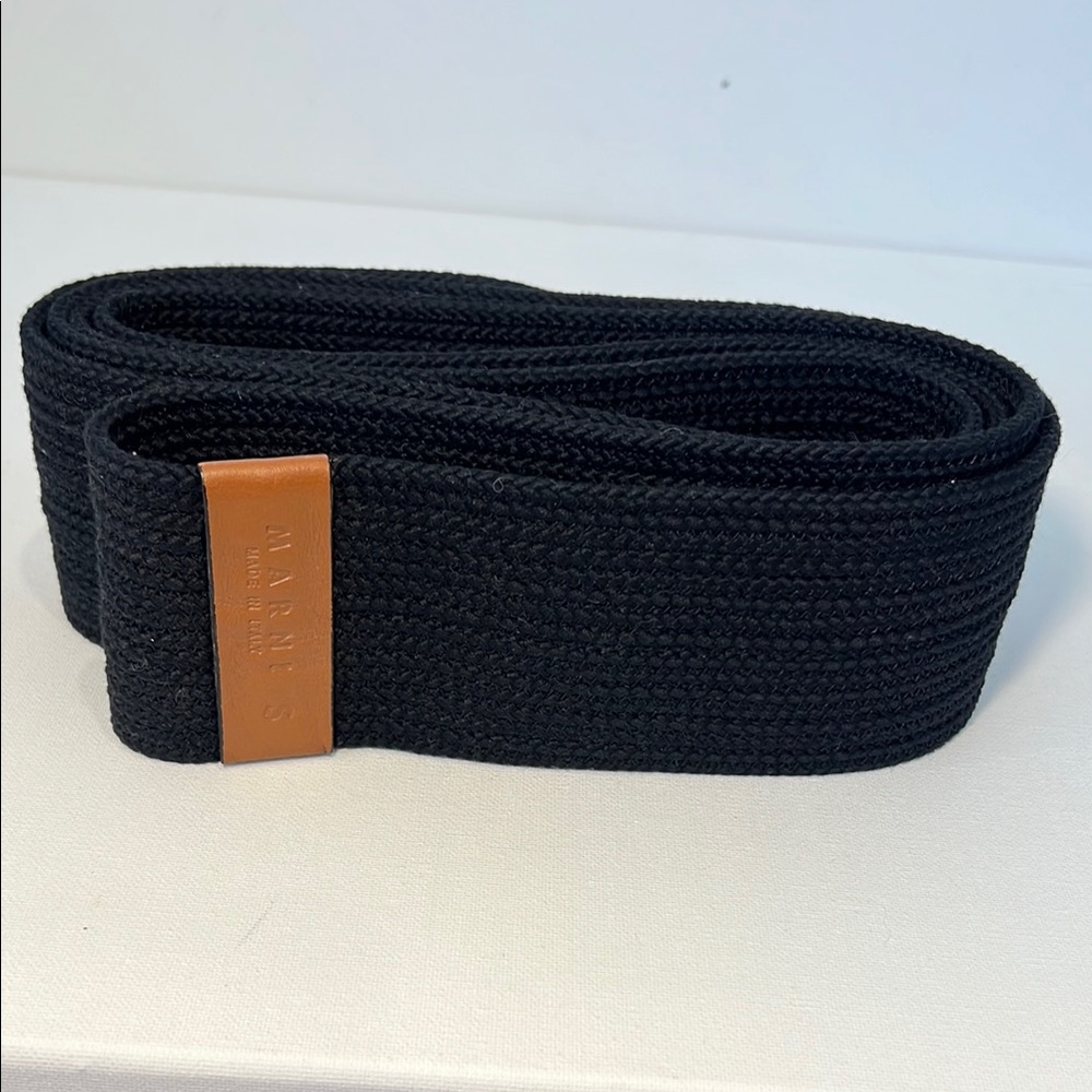 RARE - NWOT - Vintage MARNI Stitched Black Tie Belt - ONESIZE